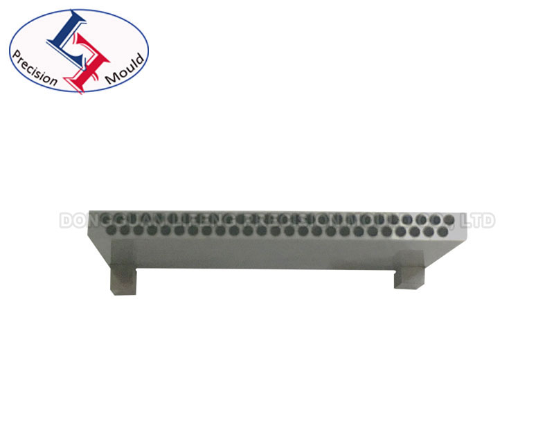 precision plastic mould part with 51 wire cut holes